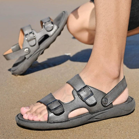 2023 Summer New Outdoor Casual Sports Slippers Men's Dual Use Driving Sandals Breathable Waterproof Beach Shoes Tide - ElitShop