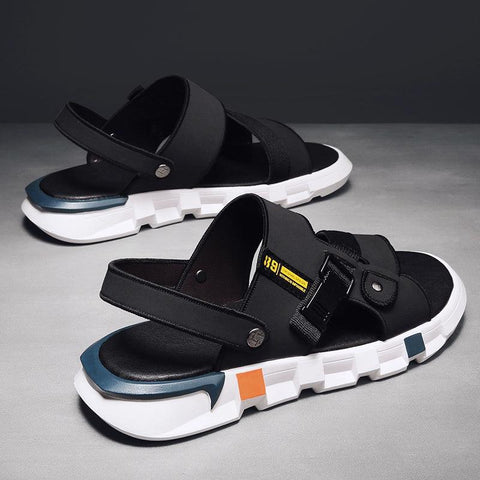 Sandals Men's 2023 New Arrived Summer Junior High School Students Youth Teenagers Men's Non Slip Beach Sports Dual Use Slippers - ElitShop