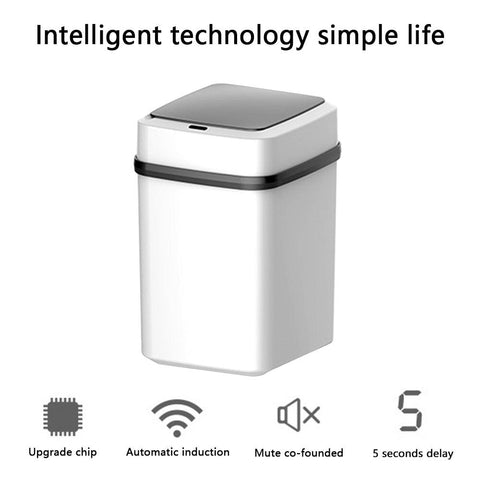10L Smart Trash Can Automatic Motion Sensor Dustbin Quick Response Waste Bin Silent Garbage Bag Container For Kitchen Bathroom - ElitShop