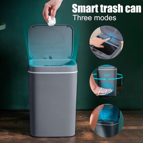 12-16L Smart Trash Can Automatic Sensor Dustbin Electric Waste Bin Waterproof Wastebasket For Kitchen Bathroom Recycling Trash - ElitShop