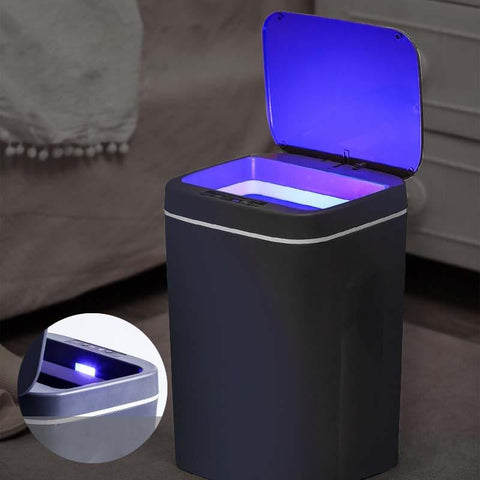 12/14/16L Smart Trash Can with Lid Kitchen Bathroom Living Room Toilet Induction Waste Bins Automatic Sensor Inteligent Dustbin - ElitShop
