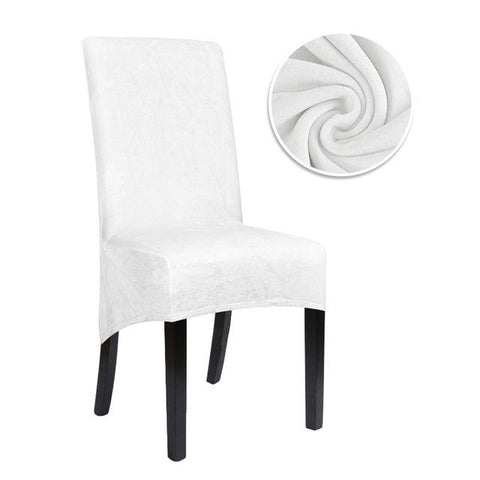 1/2/4/6 Pcs Velvet Fabric Chair Cover Special Large Spandex Cheap Long Back Chair Covers XL Size Seat Cover For Dining Room Home - ElitShop