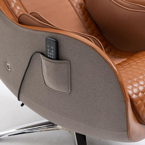JKR Luxury Electric Swivel Tilted Smart 4D Manipulator Professional Gaming Office Massage Chair Footrest Recliner with Ottoman - ElitShop