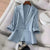 Blazers Slim Oversized 4XL Three Quarter Sleeves One Piece Suit Outwear Women‘s OL Basic Office Solid Coat Vintage Daily Tops