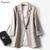 Blazers Women Trendy Patchwork Korean Chic Spring Loose Pockets Ladies Elegant Coats Single Button Minimalist Tops Plus Size 4XL