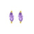 CANNER 2pcs Purple Zircon Enamel 925 Sterling Silver Piercing Stud Earrings Gold Color Ear Studs Cartilage Women Earings Jewelry