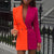 Elegant Office Lady Jacket Woman&#39;s Fashion Colorblock Patchwork Long Sleeve V Neck Suit Dress Coat Mujer Chaqueta Femme Veste