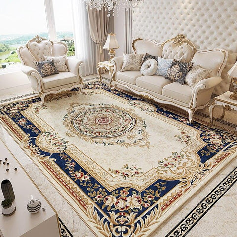European Style Polypropylene Living Room Carpet Home Large Ethnic Bedroom Rug Light Luxury Coffee Table Floor Mat Full Blanket - ElitShop