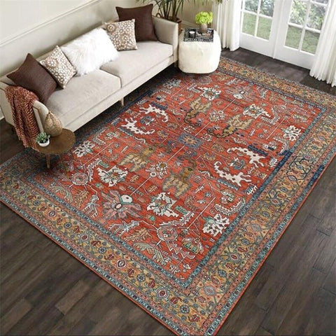 Vintage Persian Carpet for Living Room Bedroom Non-Slip Area Rugs Absorbent Boho Morocco Ethnic Retro Geometric Carpet 160x230 - ElitShop