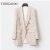 Khaki Tweed Jacket Women Sequins flash fabric one piece spring / autumn women&#39;s coat jacket ladies small fragrant wind jacket