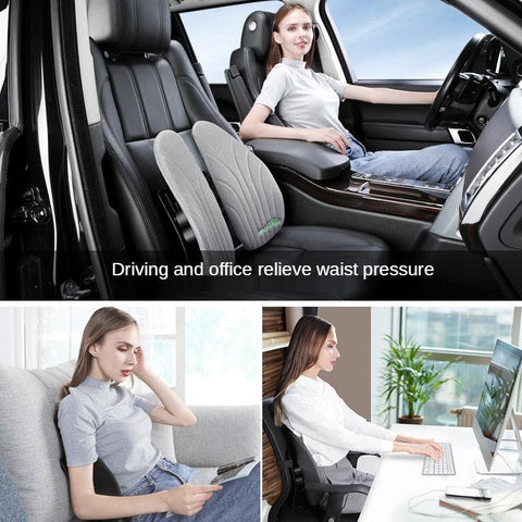 New Lumbar Spine Support Cushion Office Chair Cushion Back Cushion Car Seat Hip Massage Cushion3D Elastic Design Car Accessories - ElitShop