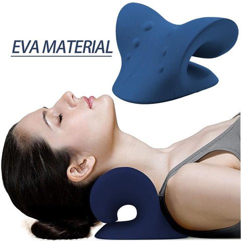 Neck Shoulder Stretcher Relaxer Cervical Chiropractic Traction Device Massage Pillow for Pain Relief Cervical Spine Alignment - ElitShop