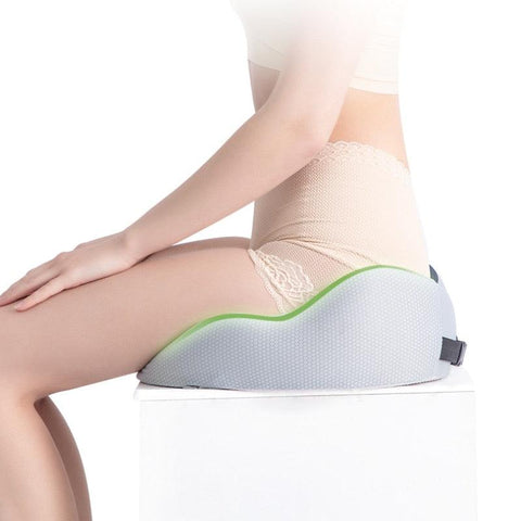 Deodar Memory Foam Sit Bone Relief Seat Cushion for Butt Lower Back Hamstrings Hips Ischial Tuberosity Reduce Fatigue for Chair - ElitShop