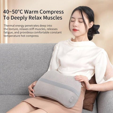 Professional Electric Neck and Back Massager For Body Cervical Massage Pillow With Heating Kneading - ElitShop