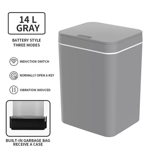 NEW IN 14L Smart Induction Trash Can Automatic Intelligent Sensor Dustbin Touch Trash Bin For Kitchen Bathroom Bedroom Garbage - ElitShop