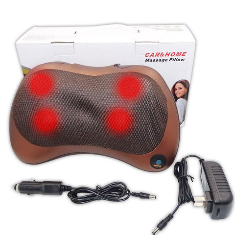 Massage Pillow Vibrator Electric Shoulder Back Heating Kneading Infrared Therapy Pillow Shiatsu Neck Relaxation Massager - ElitShop