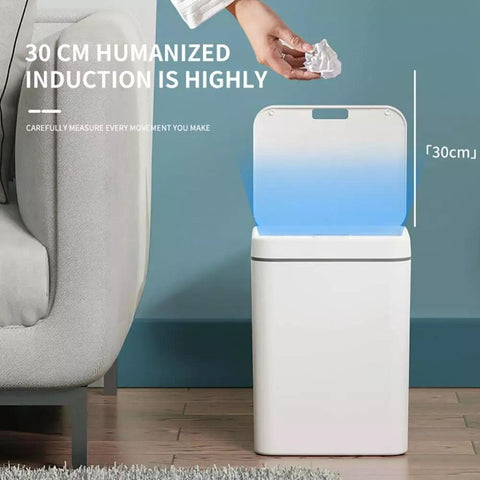 NEW IN 14L Smart Induction Trash Can Automatic Intelligent Sensor Dustbin Touch Trash Bin For Kitchen Bathroom Bedroom Garbage - ElitShop