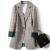 Spring and Autumn Plus Size Retro Plaid Suit Women Jacket 2021 New Slim Korean Small Suit