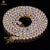 Vinregem Hip Hop Rock 925 Sterling Silver 4 MM Created Moissanite Gemstone Tennis Link Chain Necklace Fine Jewelry Wholesale