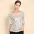 Hot In Europe And America New Women Tops And Blouses Sequin Embroidery Five-point Sleeve Loose Casual Shirt Plus Size