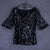 Hot In Europe And America New Women Tops And Blouses Sequin Embroidery Five-point Sleeve Loose Casual Shirt Plus Size