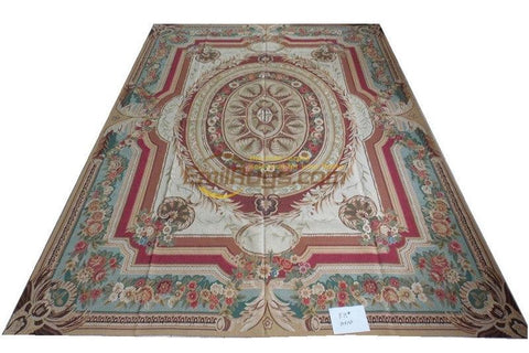 carpet bedroom aubusson rug handmade woolen carpets K15 10x12 gc125aub yg15 - ElitShop