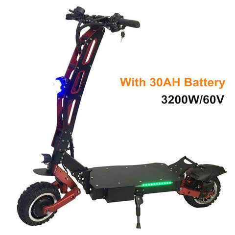 FLJ Newest Design Foldable Electric Scooter for Adults with 3200W motor wheel electric scooter off road fat tire kick Scooter - ElitShop