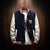 2020 New Arrival Letter Rib Sleeve Cotton Embroidery Logo Single Breasted Casual Bomber Baseball Jacket Loose Cardigan Coat