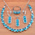 2020 New Bridal jewelry Sky Blue Zirconia Silver Plated Jewelry Sets For Women Earrings Pendant Ring Bracelets Set JS0701