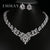Emmaya New Top White Gold Plate Flower AAA Cubic Zircon Pendant/Earrings for Women Wedding Jewelry Sets