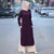 Muslim Abaya Dress Long Tops Arab Turkey Dubai Brief Solid Side Split O Neck Long Sleeve Top Eid Ranmadan Islamic Clothing Ropa