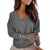 Women&#39;s sweater Autumn Solid Color Deep V Neck Pocket Single-breasted Long Sleeve Pullover Knitted Cardigan Tops 2020 Oversized
