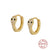 Canner 925 Sterling Silver Hoop Earrings Luxury Sparkling Snake Huggie Earrings For Women Fine Jewelry Serpiente pendientes W4
