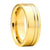 8mm Gold Ring Tungsten Carbide Wedding Bands Polished Shiny Double Grooved Comfort Fit