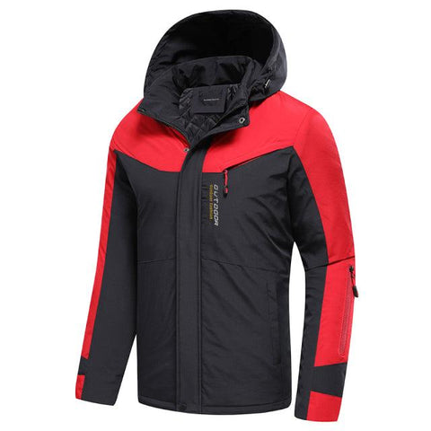 Men 2021 Spring Autumn New Outdoor Warm Casual Hooded Jacket Coat Men Brand Outfits Waterproof Thick Cotton Classic Jackets 4XL - ElitShop
