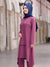 Women Hijab Muslim Suit Tunic Pants Combination Islamic Fashion Casual Wear Made in Turkey Morocco Dubai Wedding Ceremony