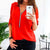 2020 New Arrivals Women Fashion Long Sleeve V Neck Loose Long Chiffon Blouse Shirt Solid Lady Tops Plus Size