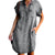 Plus Size Denim Dress Women Short Sleeve Pockets Single-breasted Irregular Hem Knee-length Loose Dress Spring Summer Dresses
