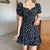 Dresses Women Backless Puff Sleeve Sexy Print Elegant All-match Fashion Popular Holiday Simple Harajuku Vintage Casual Cozy Ins