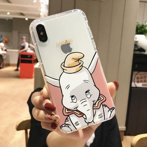 Disney Dumbo Flying Elephant Style Phone Case cover For iphone 12 pro max 11 8 7 6 s XR PLUS X XS SE mini black cell she - ElitShop
