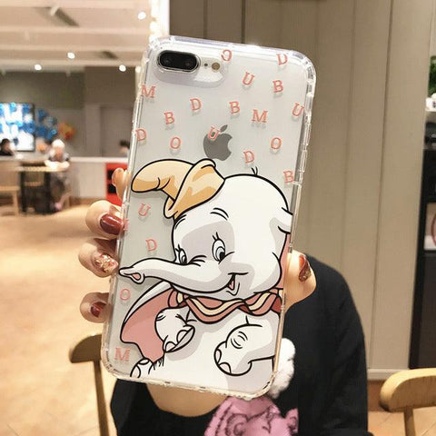 Disney Dumbo Flying Elephant Style Phone Case cover For iphone 12 pro max 11 8 7 6 s XR PLUS X XS SE mini black cell she - ElitShop