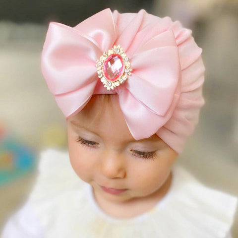 Cute Newborn Baby Girl Bowknot Cap Beanie Hat Knitted Striped Baby Girl Caps - ElitShop