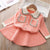 Kids Girls Long Sleeve Kids Sweaters Fashion Kids Wear Knitted Cardigan and Skirt Clothing Suit for Children Baby Girl