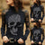 Skull Printed Lace Floral Ladies Tshirt Autumn Hot Drilling Gothic Women Blouses T-Shirt Tops Long Sleeve Sexy Business Ol Tops