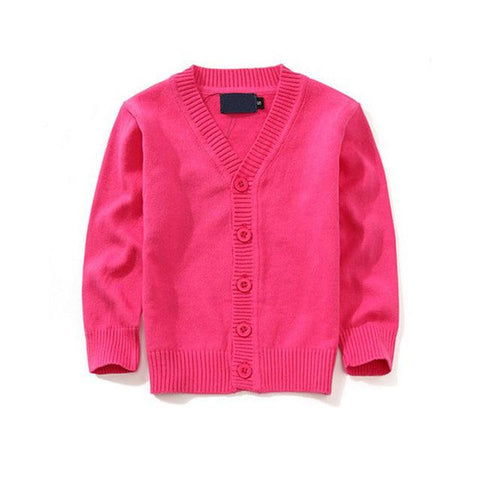 Kids 7 Colors Cardigan Sweater Girl Horse Logo Embroidery Sweaters Cotton Boy girls Spring &amp; Autumn Open Stitch Knitted Clothing - ElitShop