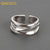 QMCOCO 925 Silver Personality Fashion Open Adjustable Wide Ring Simple Fashion Temperament For Man Women Trend Party Accessories