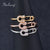 SINLEERY Unique Design Tiny Crystal Pin Shape Midi Rings Rose Gold Silver Color Women Fashion Jewelry Accessaries ZD1 SSK