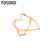 TOSOKO Stainless Steel Jewelry Peach Heart Love Hollow Out Ring  Fashion Sweet Ring BSA196