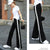 Women Joggers Sweatpants Casual Wide Leg Pants Fashion Stripe Hip Hop Trousers Streetwear Lady Black High Waist All-match Pants