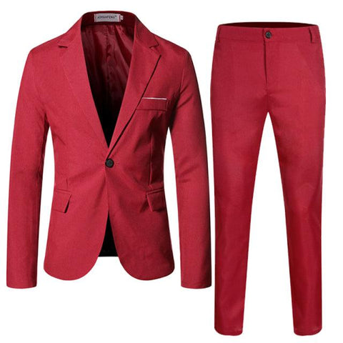 Suit,Wedding Dress,Men&#39;s Jacket,Wedding Dress,Spring/Fall, Men, Pocket Button Trim, Solid Color, Comfortable And Breathable,-6XL - ElitShop